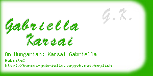 gabriella karsai business card